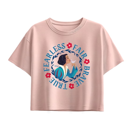 Snow White - Fearless Fair Brave True - Youth Girls Boxy T-Shirt