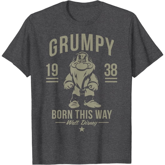 Snow White Grumpy Born This Way 1938 DTG Print Unisex T-Shirt