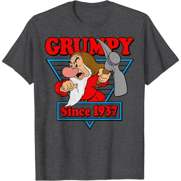 Snow White Grumpy Since 1937 Triangle Graphic DTG Print Unisex T-Shirt