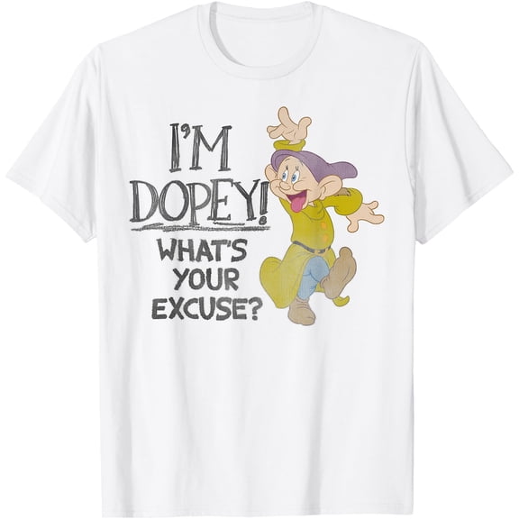 Snow White I'm Dopey What's Your Excuse DTG Print Unisex T-Shirt