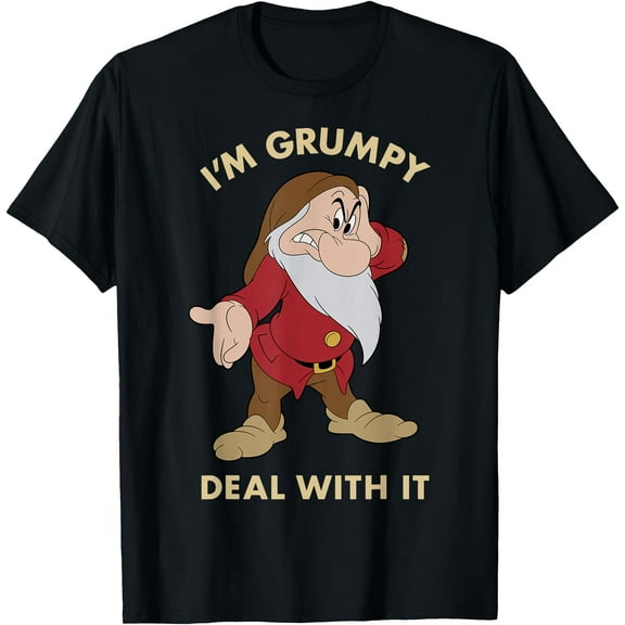 Snow White I'm Grumpy Portrait DTG Print Unisex T-Shirt