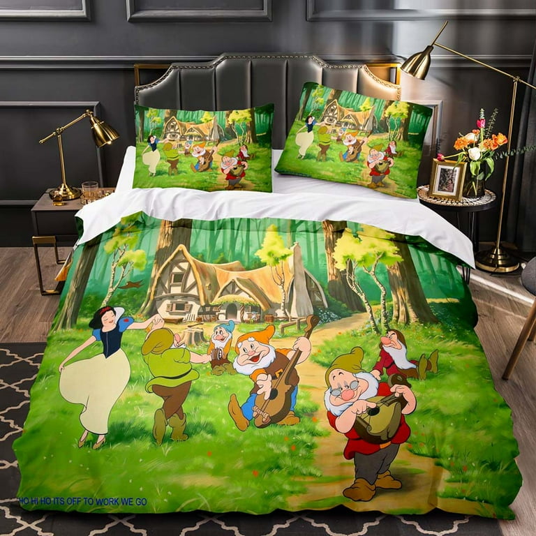 Snow White Quilt Cover Bedding Sets for Kids 3D Print Classic Cartoon Princess Patterns Comforter Cover Soft Skin friendly Duvet Cover 1 2 Pillow Shams Awesome Gift for Girls No Comforter Walmart