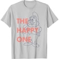 thumbnail image 1 of Snow White The Happy One Outlined Graphic DTG Print Unisex T-Shirt, 1 of 5