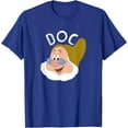thumbnail image 1 of Snow White & The Seven Dwarfs Doc Face DTG Print Unisex T-Shirt,Royal Blue Color,Size L, 1 of 5