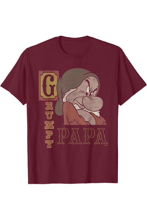 Snow White and the Seven Dwarfs Grumpy Papa DTG Print Unisex T-Shirt