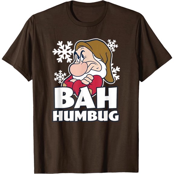 Snow White & the Seven Dwarfs Christmas Grumpy Humbug DTG Print Unisex T-Shirt