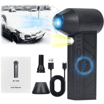 Snow Whiz Turbo Blower, Snowwhiz Turbo Blower with Led, Mini Turbo Snow Blower for Car,3 Gear Adjustable Super Power Turbo Breeze Electric Blower,Clear Snow 10x Faster (Nozzle*Set)