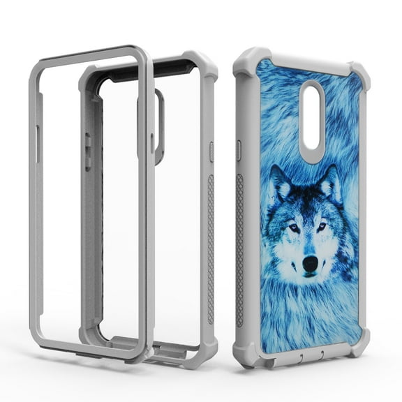 Snow Wolf Case for LG Stylo 5 Plus 5 + LG Stylo 5X 5V Full Body Phone Cover Hybrid Military Grade Dual Layer Defender Shockproof Protective Heavy-Duty Cases