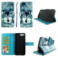 thumbnail image 1 of Snow Wolf Wallet Case for iPhone 6 Plus / 6s Plus  / 7 Plus / 8 Plus Folio Standing Cover Card Slot Money Pocket Magnetic Closure Fashion Flip Pu Leather, 1 of 2