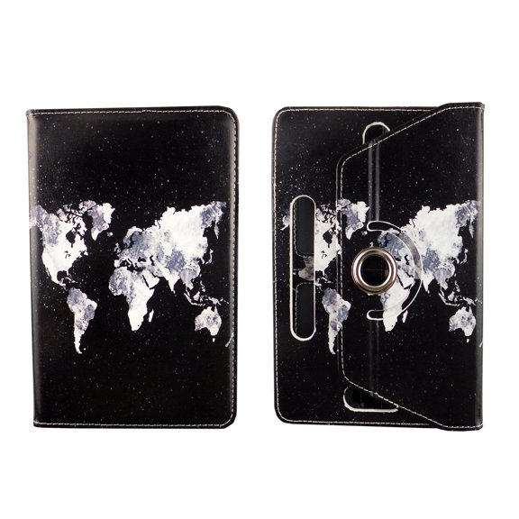 Snow Wolf tablet case 7 inch for RCA Mercury 7" 7inch android tablet cases 360 rotating slim folio stand protector pu leather cover travel e-reader cash slots