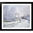 thumbnail image 1 of Snow at Argenteuil 32x28 Large Black Wood Framed Print Art by Claude Monet, 1 of 2