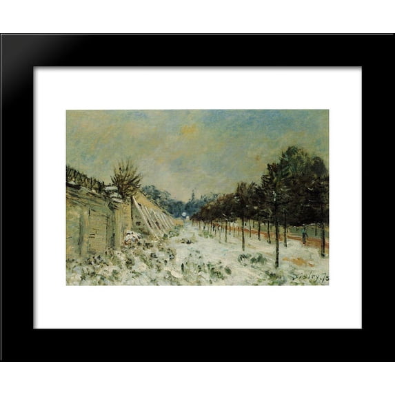 Snow at Marly Le Roi 20x24 Framed Art Print by Alfred Sisley
