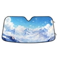thumbnail image 1 of Snow-capped Mountains Car Windshield Sun Shade Reflector Sunshade Foldable for Front Keeps Vehicle Cool, 1 of 8