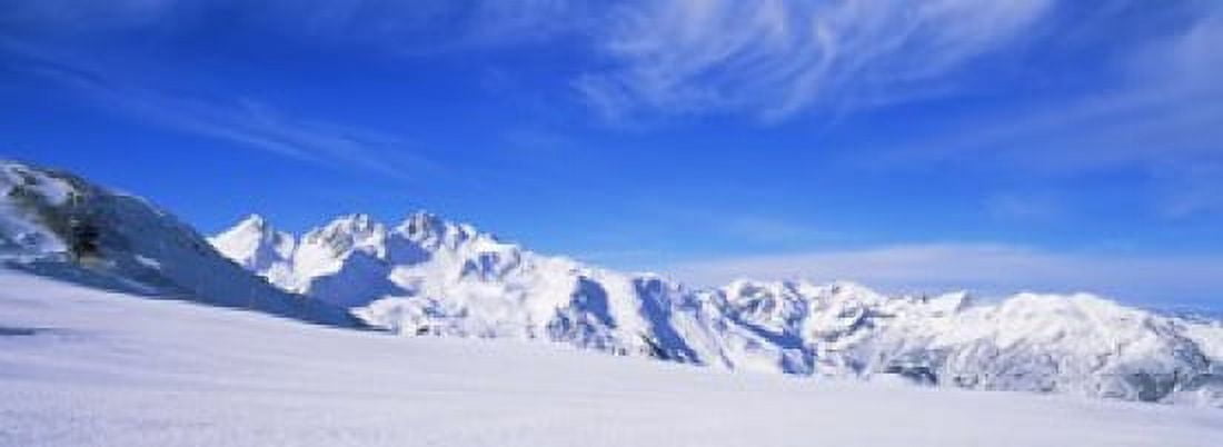 Snow covered Alps Schonjoch Tirol Austria Canvas Art - Panoramic Images (36 x 13)