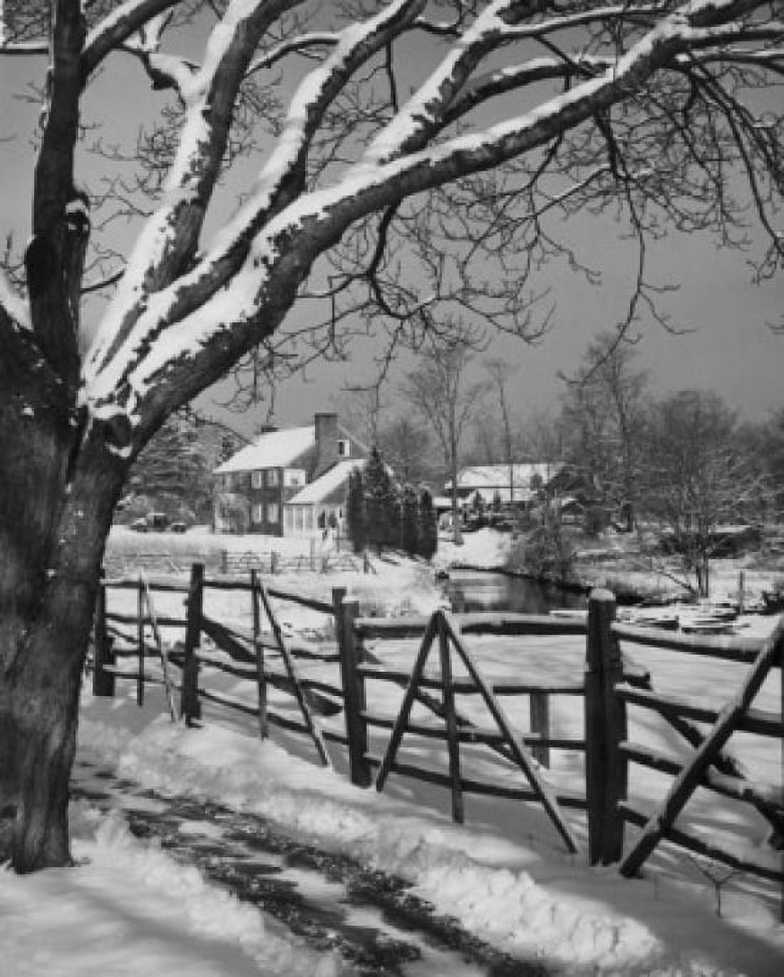 Snow covered houses in a village Canvas Art - (18 x 24)