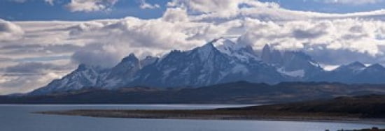 Snow covered mountain range Torres Del Paine Torres Del Paine National Park Chile Canvas Art - Panoramic Images (36 x 13)