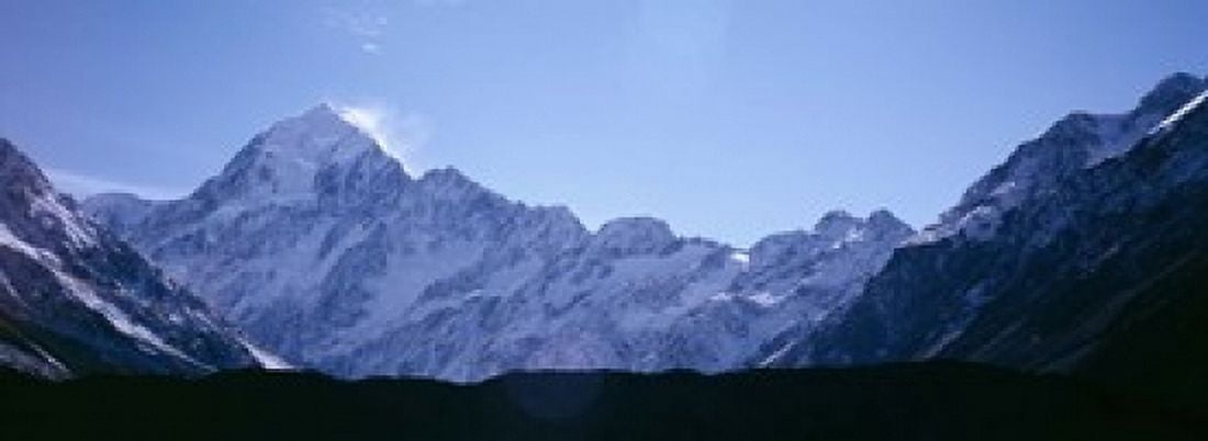 Snow covered mountains Mt Tutoko Fiordlands National Park Southland South Island New Zealand Canvas Art - Panoramic Images (18 x 7)