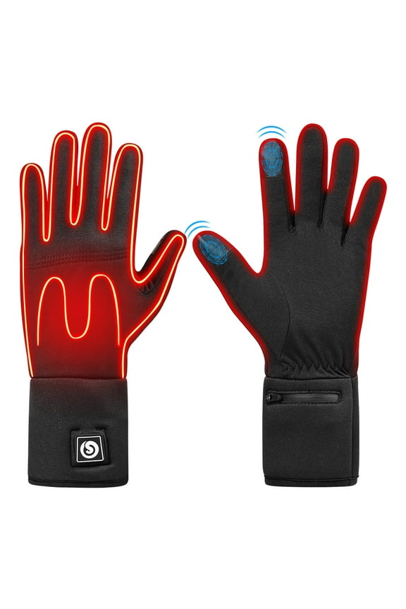 Unisex Heated Glove Liners Rechargeable Battery Electric Heated Gloves Winter Warm Glove Liners for Arthritis Raynaud Thin Gloves Riding Ski Snowboarding Hiking Cycling Hand Warmers