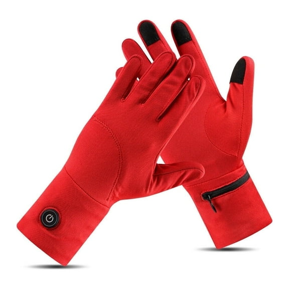 Snow deer Unisex Heated Glove Liners Rechargeable Battery Electric Heated Gloves Winter Warm Glove Liners for Arthritis Raynaud Thin Gloves Riding Ski Snowboarding Hiking Cycling Hand Warmers