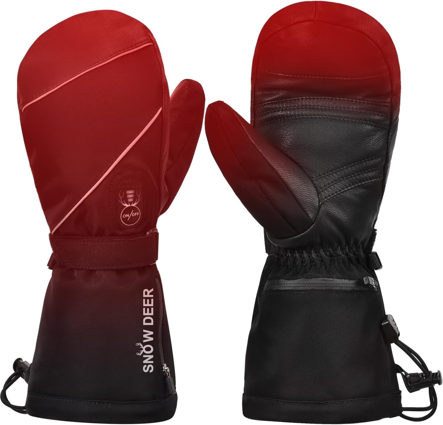 Snow deer Unisex Heated Gloves 7.4V 2200mAh Electric Rechargeable Winter Warm Glove Liners for Arthritis Raynaud Thin Gloves Riding Ski Snowboarding Hiking Cycling Hand Warmers