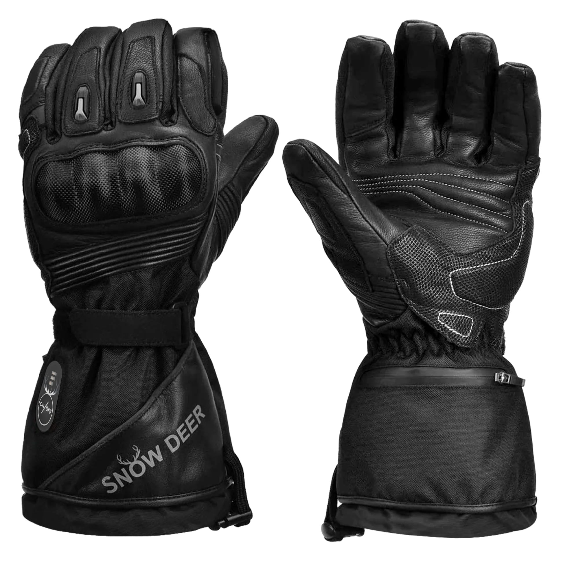 Snow deer Unisex Heated Gloves 7.4V 2200mAh Electric Rechargeable Winter Warm Glove Liners for Arthritis Raynaud Thin Gloves Riding Ski Snowboarding Hiking Cycling Hand Warmers