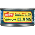 thumbnail image 1 of Snow's Wild Caught Minced Clams in Clam Juice, Gluten Free, 5g Protein per Serving, 99% Fat Free, Shelf Stable Can, 6.5 oz, 1 of 10