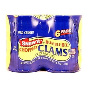 Snow's Chopped Wild Caught Clams 6 - 6.5 oz Cans