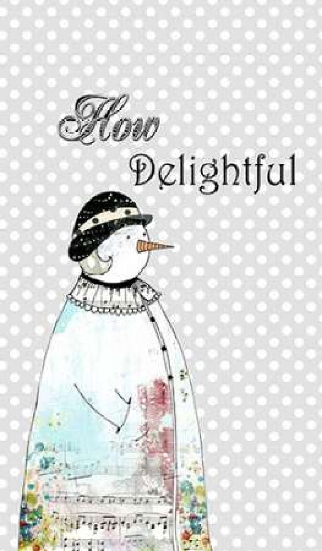 Snow-woman in Cloche Canvas Art - Sarah Ogren (12 x 18)
