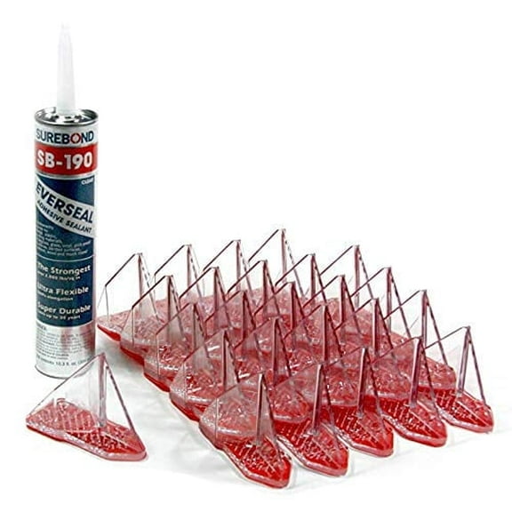 Snoblox Snow Guards, 25 Pieces for Metal Roofs (Peel and Stick)