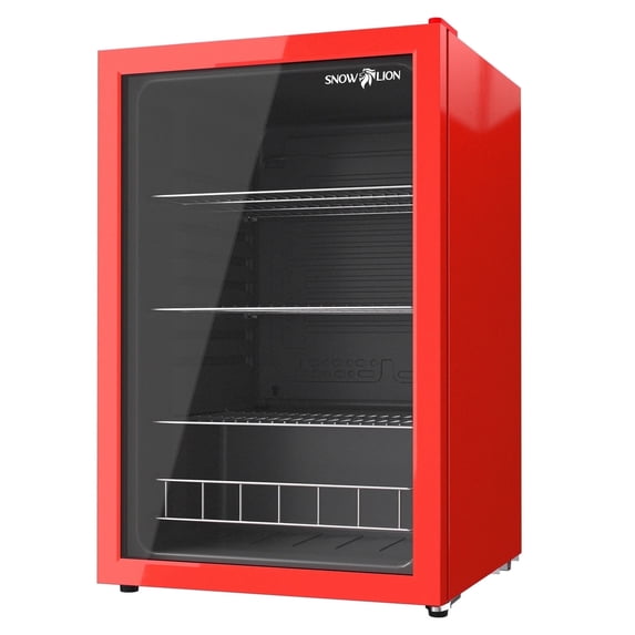 SnowLion Premium 131L Beverage Refrigerator, 1-Glass Door