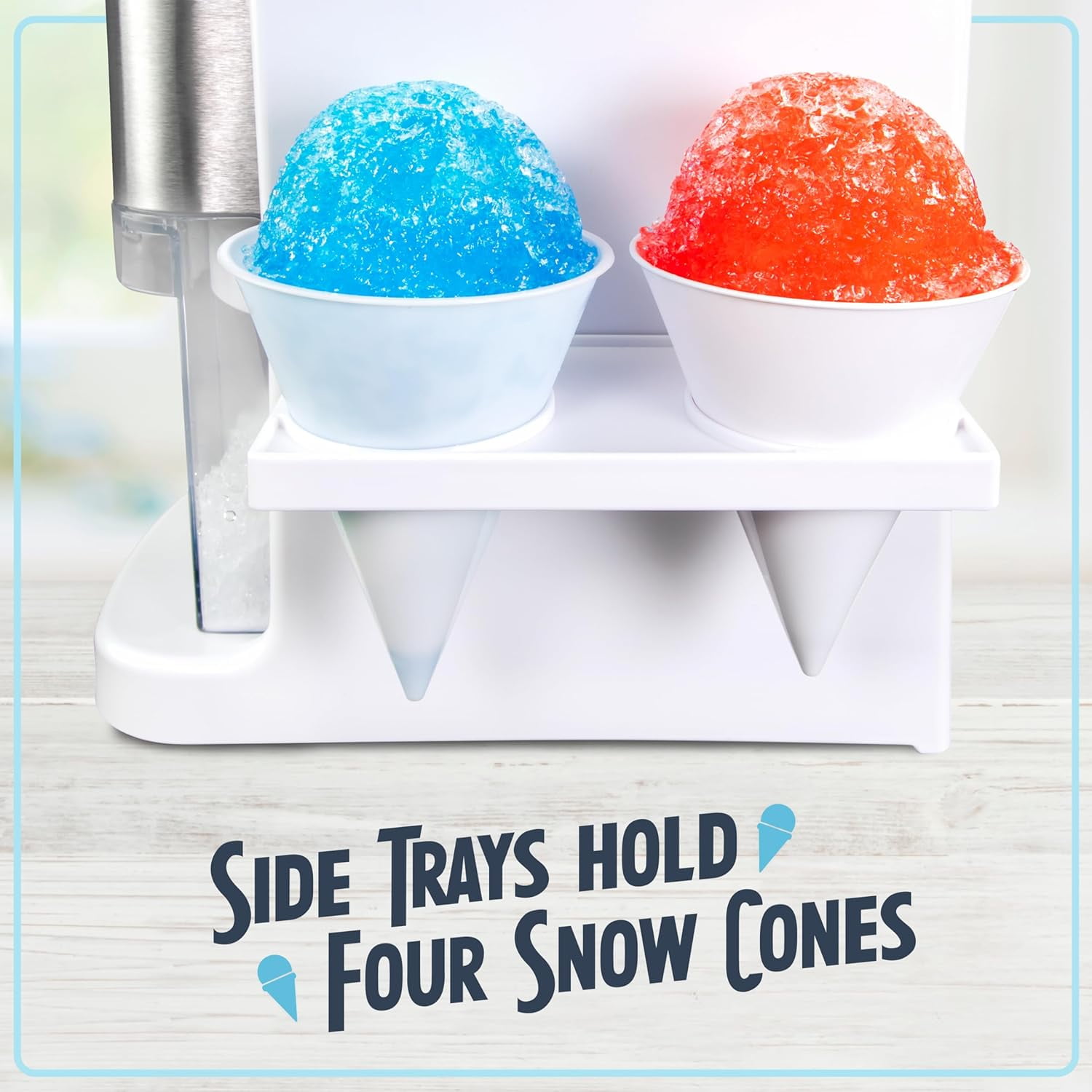 SnowPro Electric Shaved Ice & Snow Cone Maker with 64-Ounce Capacity and 4 Reusable Cones