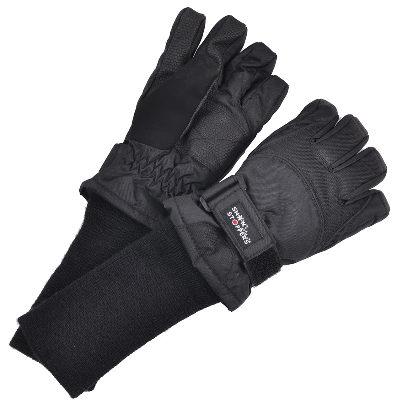 SnowStoppers Kids Ski & Winter Sports Gloves (Large, Black)