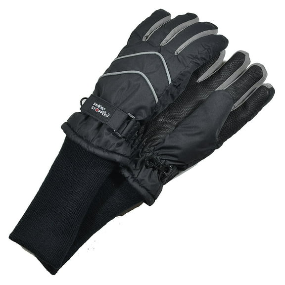 SnowStoppers Kids Winter Gloves (Medium, Black)