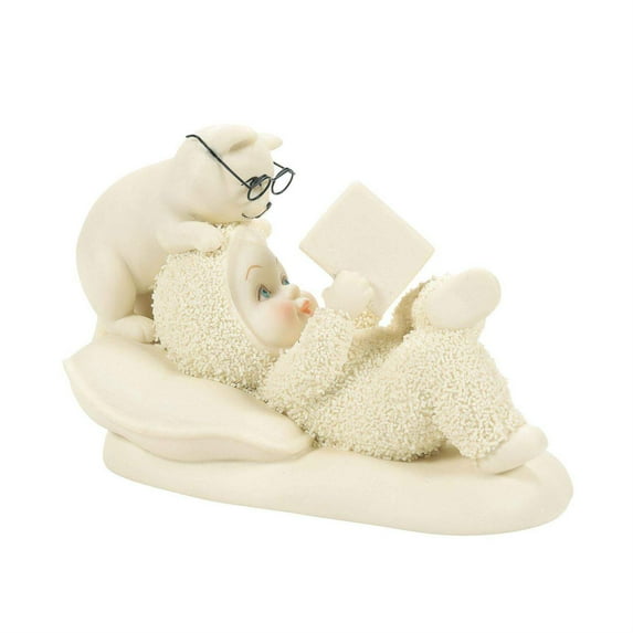 Snowbabies World Of Wonder Between Covers - One Figurine 2.75 Inch, Ceramic - Book Cat Reading 6012325