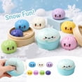 3 Color Design Random Snowball Bao Bun Squishy Toy with Slow Rising Squeeze Design, 3.35 ...