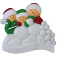 thumbnail image 1 of Snowball Fight 3 People Personalized Christmas Ornament DO-IT-YOURSELF, 1 of 1