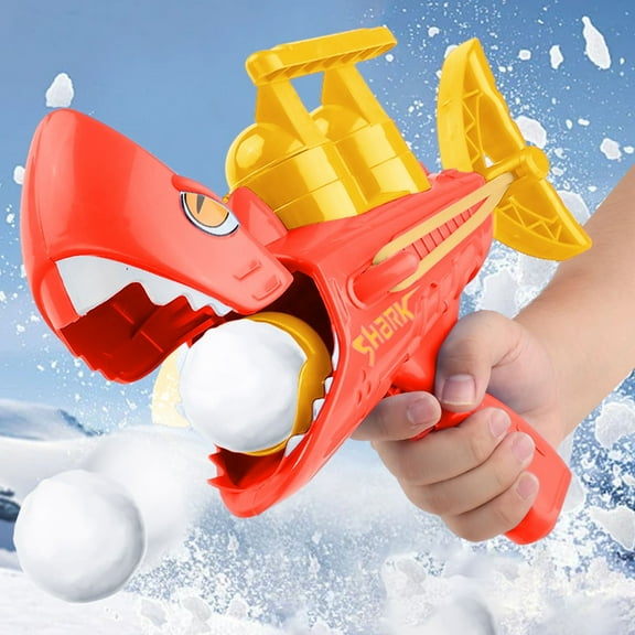 Snowball Launcher Gun Toy Winter Outdoor Play Toy for Anyone Snow Fight Games Backyard Family Fun(Red)