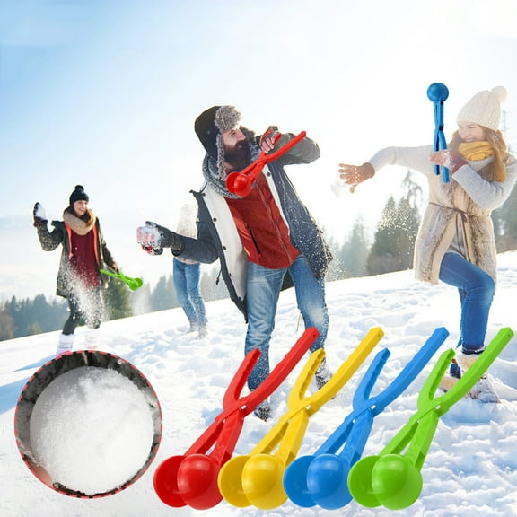 Snowball Maker, Winter Snowball Maker Clip, Snowball Shaped Molds with Handle for Outdoor, Plastic Snowball Maker Clip for Outdoor Winter