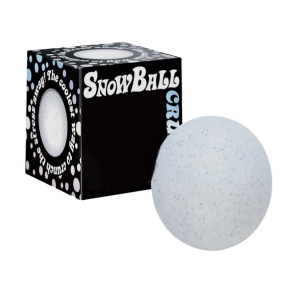 Snowball Shaped Squeeze Toy Crunchy Sensory Stress Relief Ball For Relaxation & Gifting(Black-7cm)