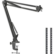 Snowball iCE Mic Boom Arm Microphone Stand with Pop Filter, Compatible with Blue Snowball Ice USB Microphone for Computer with Cable Sleeve by SUNMON