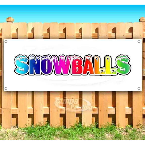 Snowballs 13 oz Vinyl Banner With Metal Grommets