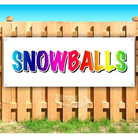 Snowballs 13 oz Vinyl Banner With Metal Grommets