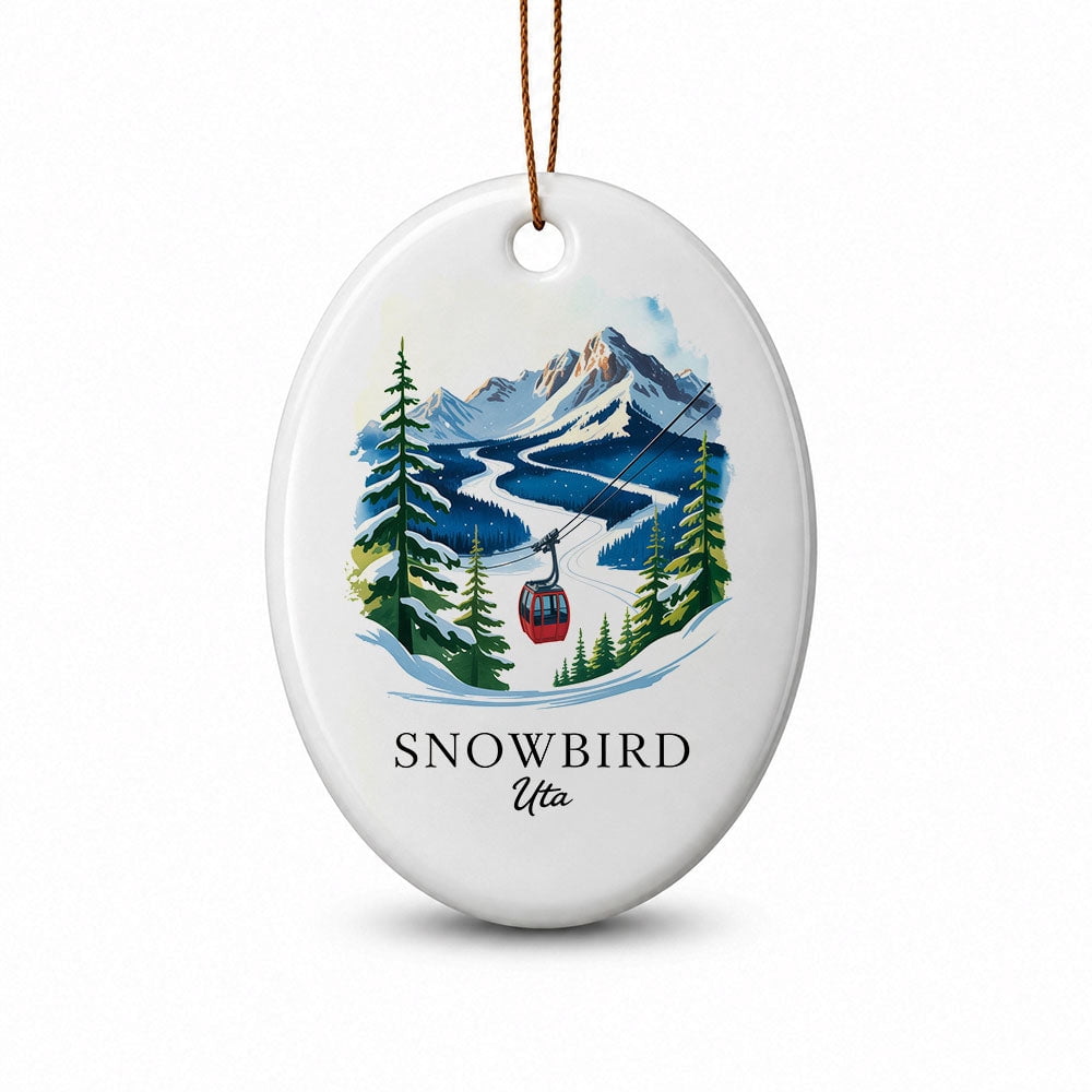 Asnowbird Snowbird Oval Destination Ornament, Uta Christmas Vacation Souvenir ...