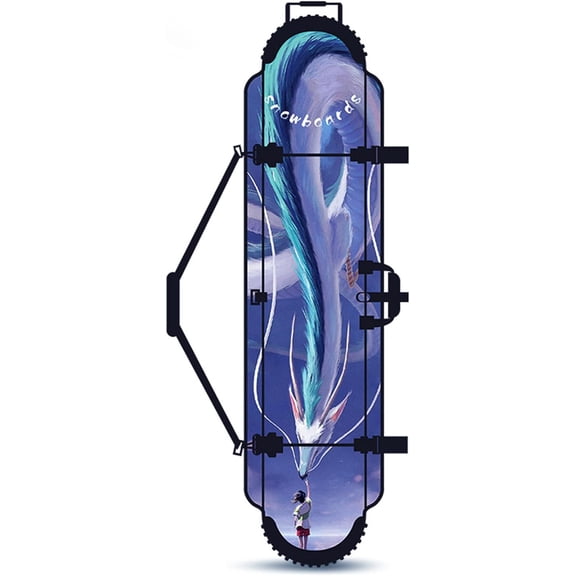 Snowboard Bag Shoulder Protective Cover Storage Bag Thick Wear-Resistant Board Protective Equipment SBR Waterproof Material,Purple,155CM