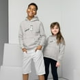 thumbnail image 1 of Snowboard Bear Kids Hoodie (Heather Grey, S), 1 of 1