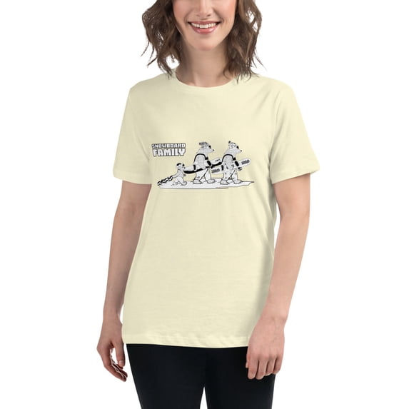 Snowboard Family Women's Relaxed T-Shirt (Citron, XL)