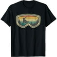 thumbnail image 1 of Snowboard Goggles Mountain Snowboarding Retro Vacation Gift T-Shirt, 1 of 4
