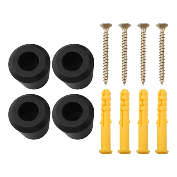 Snowboard Hanger Hook | Rubber Wall Mount Display Rack for Snowboard and Ski Storage | Non-Scratch, Adjustable Spacing | 4-Pack