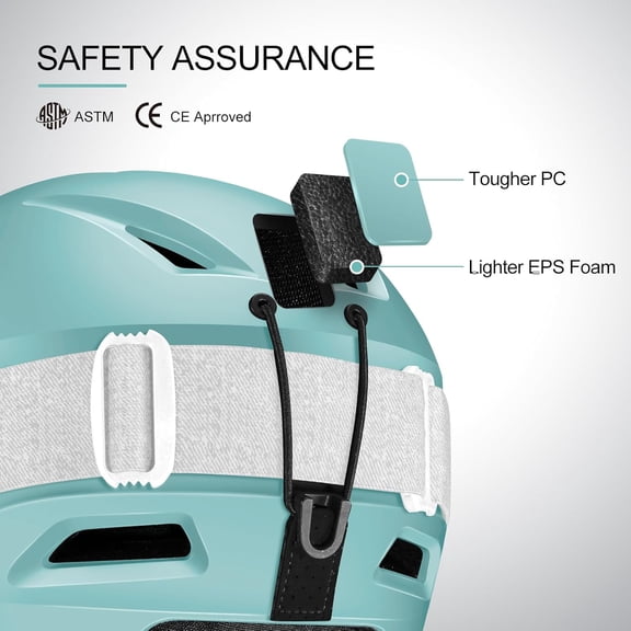 Snowboard Helmet, Ski Helmet with Ski Goggles for Adults & Youth, PC Shell & EPS Foam, Safety Snow Helmets Goggles for Men Women