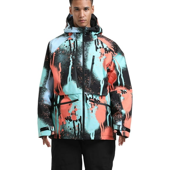 Snowboard Jacket Men Women Ski Jackets Waterproof Snowboarding Snow Coat Hooded Mountain Coats Inuslated